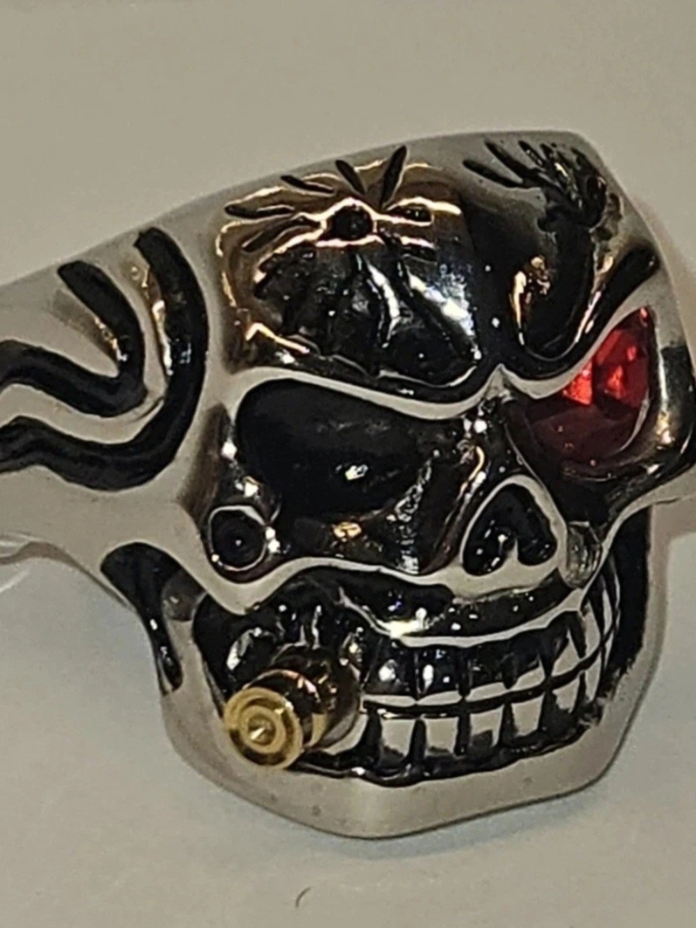 Skull Ring , Biker, Goth, Halloween NEW size: 8